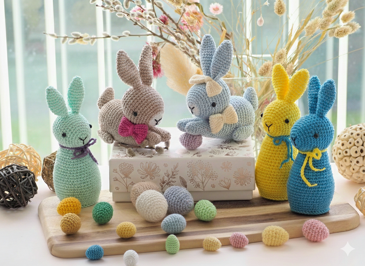 Easter Toys: Chick, Rooster, Bunny