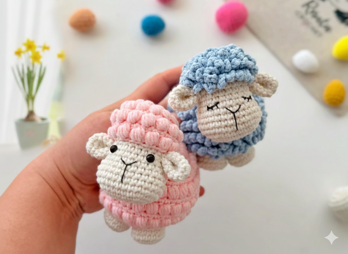 Easter Bunny, Sheep, Chick & Eggs